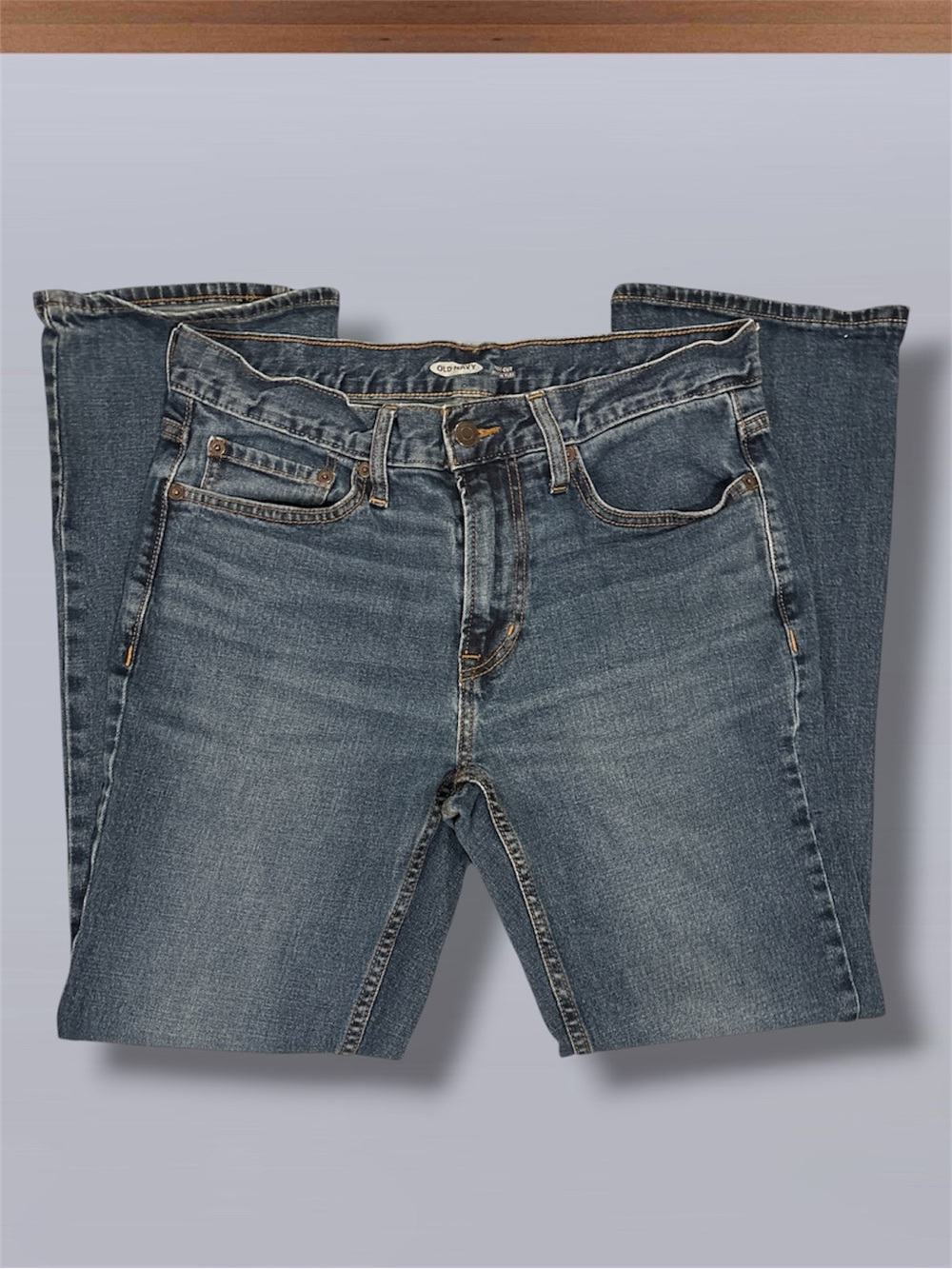 Old Navy Men’s Built-In Flex Bootcut Jeans Dark Wash 30x30